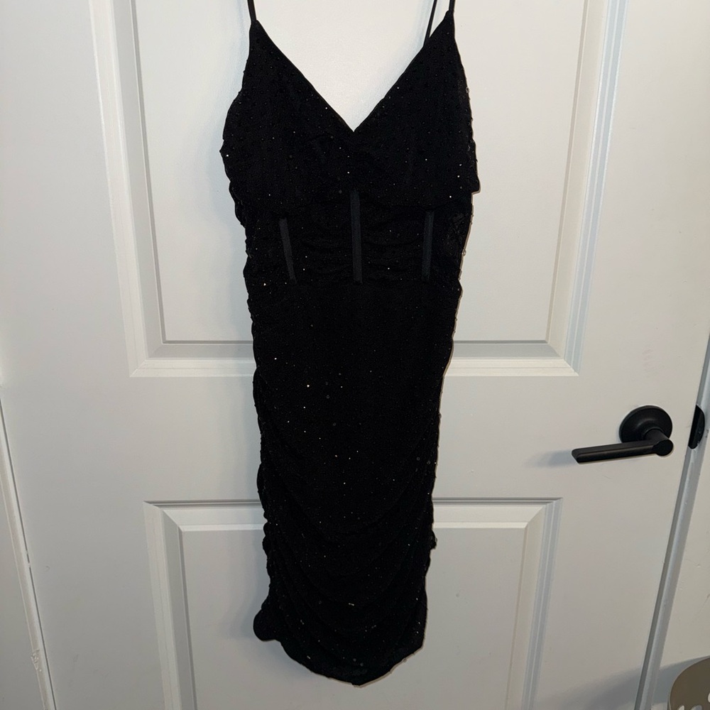 Windsor Black Mini Dress with Sparkle